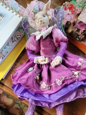 Purple Bunny Fairy Doll - Decorative